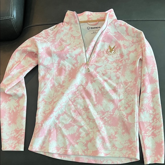 Sunice Pink and White Tie-Dye Pullover - Picture 1 of 3